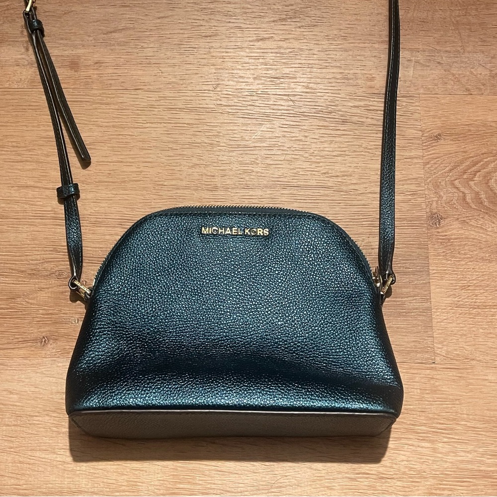Michael Kors Black Leather Crossbody Bag